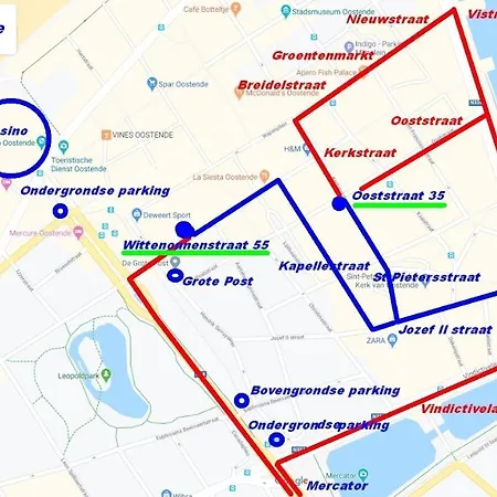 Prive-kamer Centrum Met Eigen Badkamer/wc Апартаменты Остенде